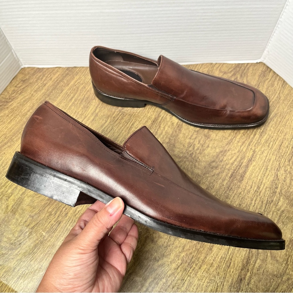 Banana Republic Dark Brown Leather Loafers Size 12